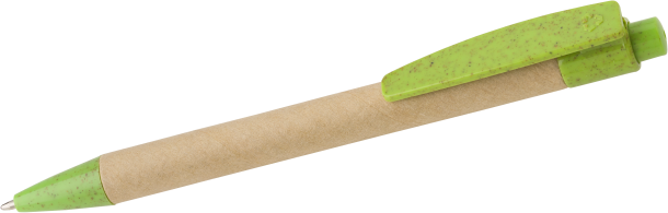 Cardboard and wheat straw ballpen