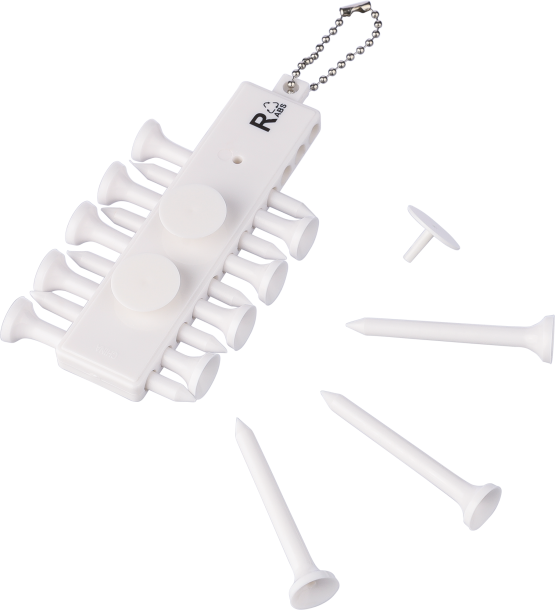Recycled golf tee set