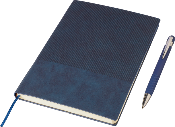 Recycled PU notebook with ballpen (approx. A5)