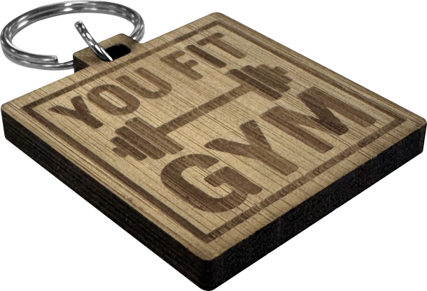 Bamboo Keyring (Square)