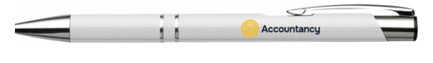 Clive Owen pen with accountancy pillar and CO logo
