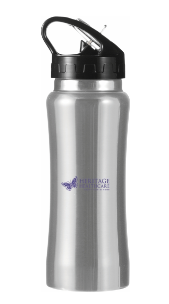 5233 Stainless steel bottle with Heritage Healthcare logo