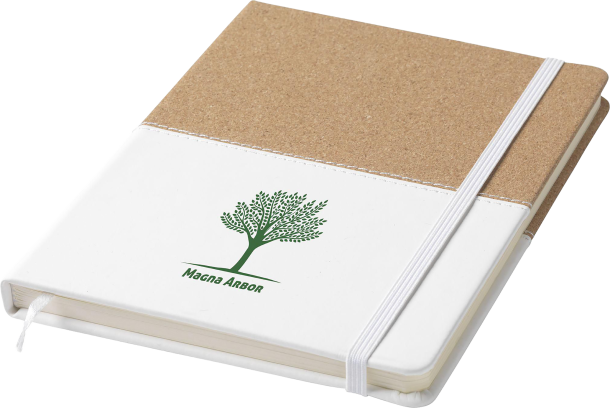 Cork and imitation leather notebook