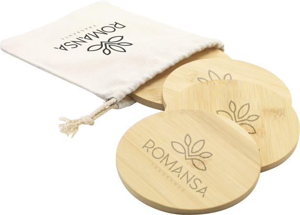 Bamboo coaster set