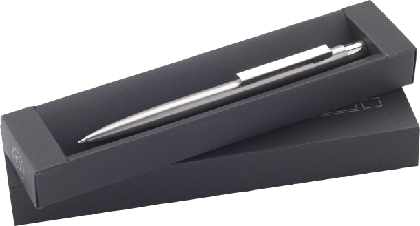 Recycled stainless steel ballpen in giftbox