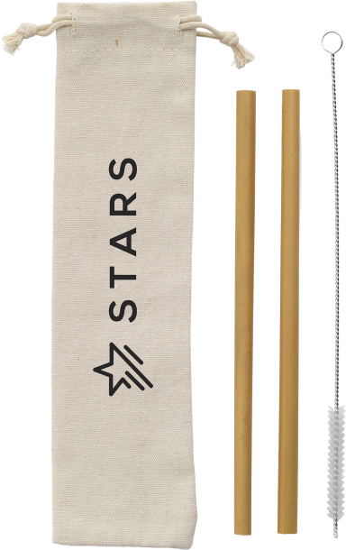Bamboo straw set