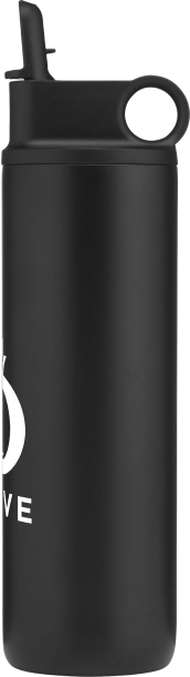 Recycled stainless steel bottle with straw (800ml)