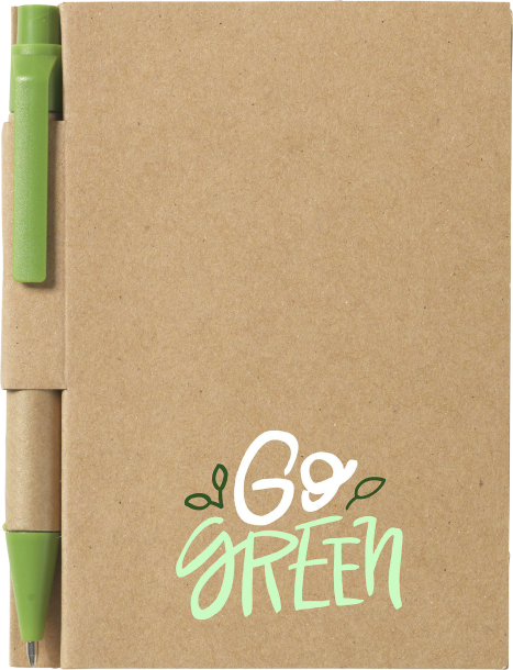  Recycled mini notebook and pen (approx A7)