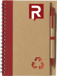 Recycled notebook and pen (approx A5)