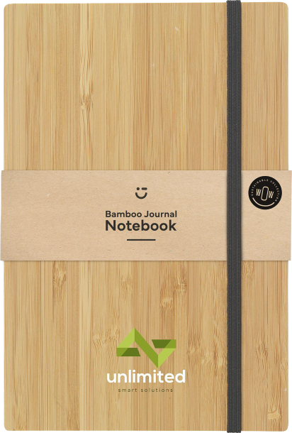 Bamboo note book with naked spine (approx A5)