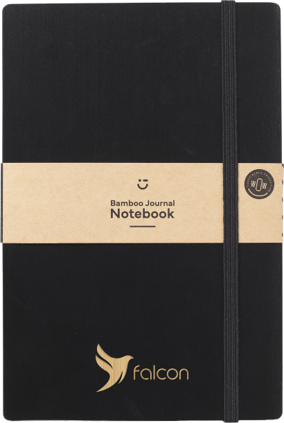 Bamboo cover notebook with naked spine (approx. A5)