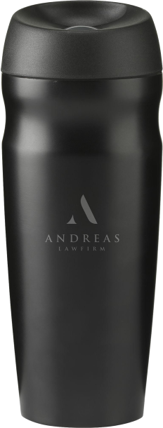 Recycled steel double walled travel mug (450ml) 