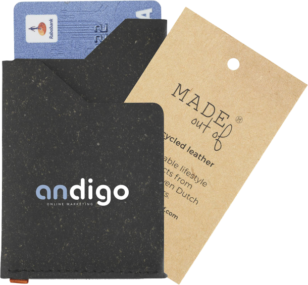 Made recycled leather card holder