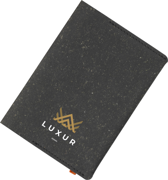 Made recycled leather passport holder